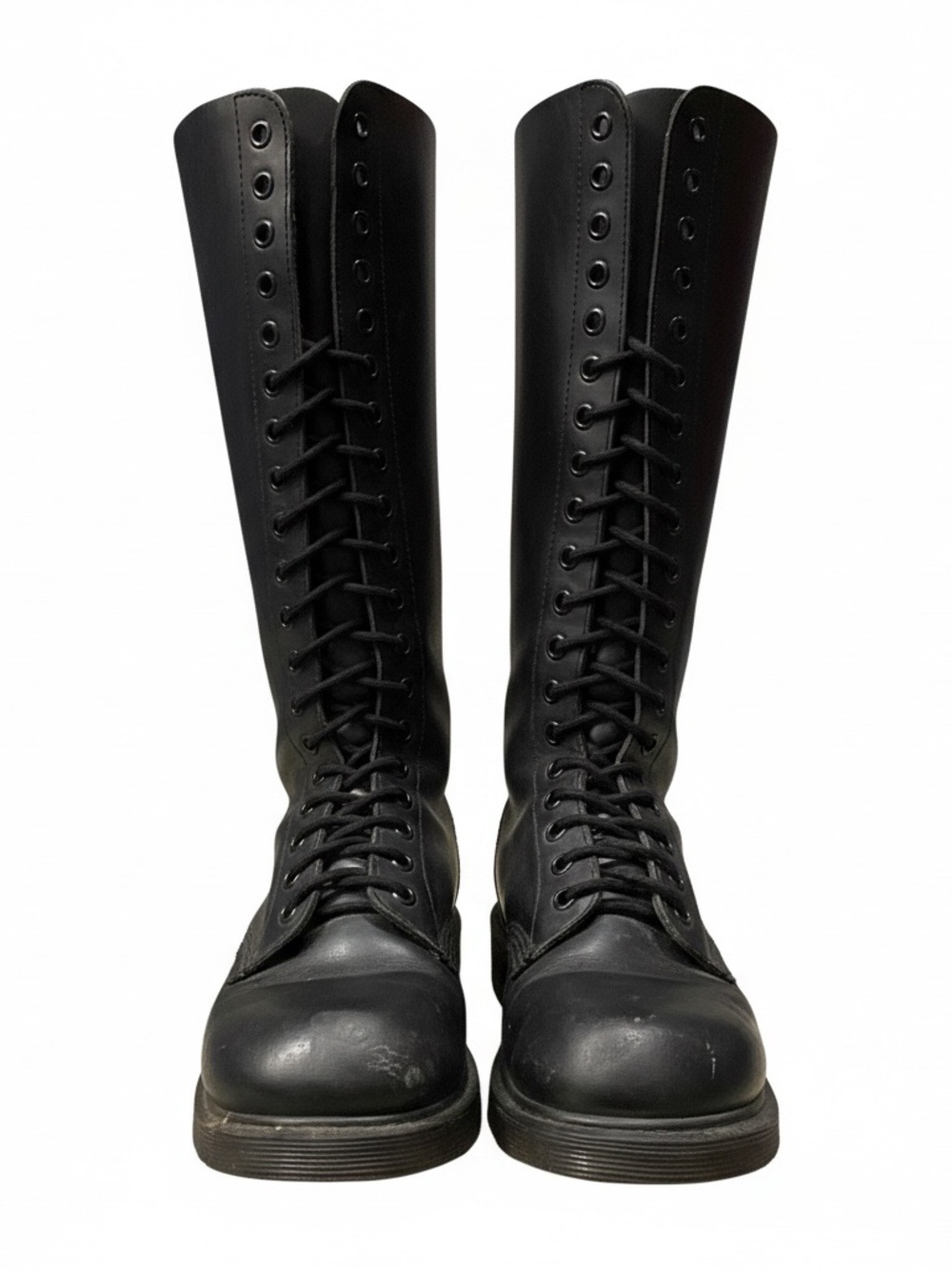 Dr. Martens Black Knee-High Lace-Up Boots